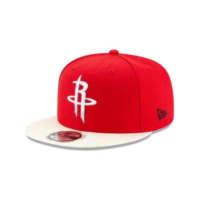 Red Houston Rockets Hat - New Era NBA Visor Flare 9FIFTY Snapback Caps USA3809674